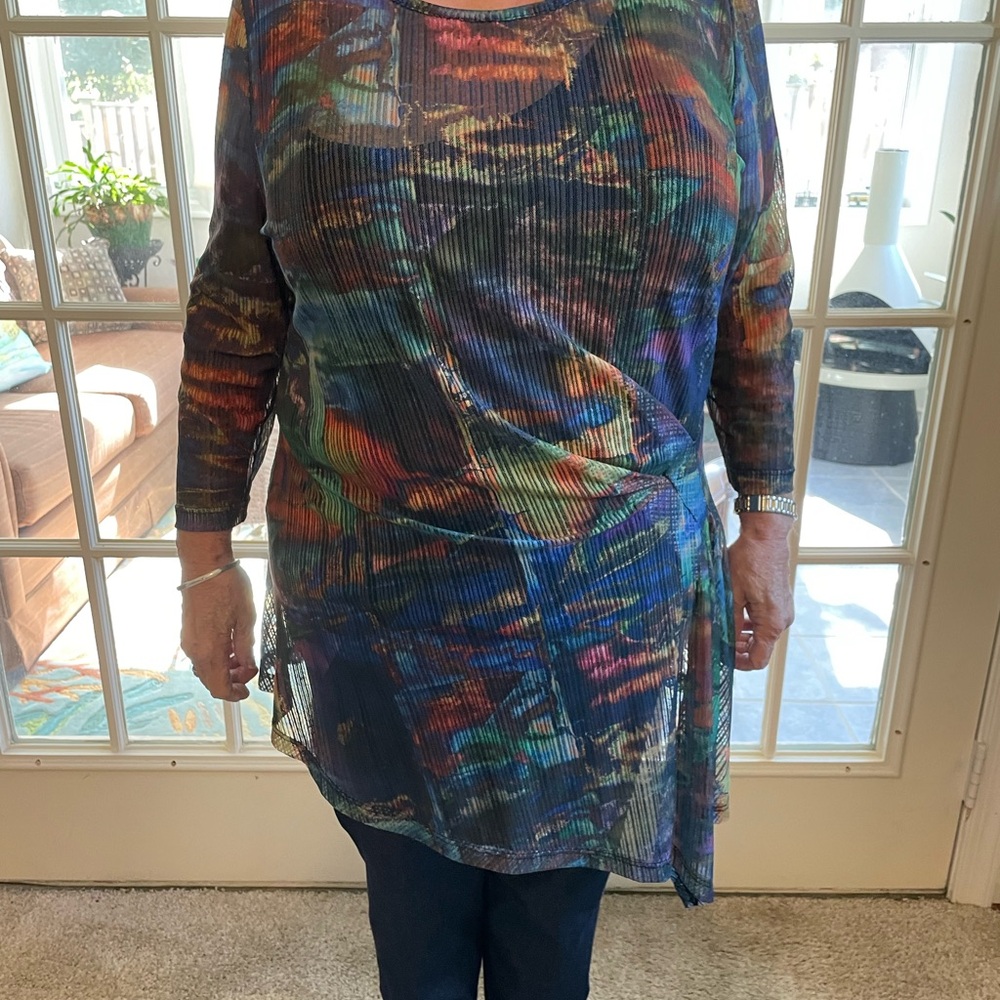 Sheer top with tank under
